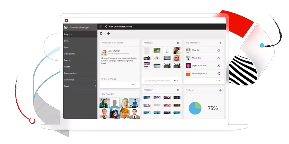 Modern Interface for content management
